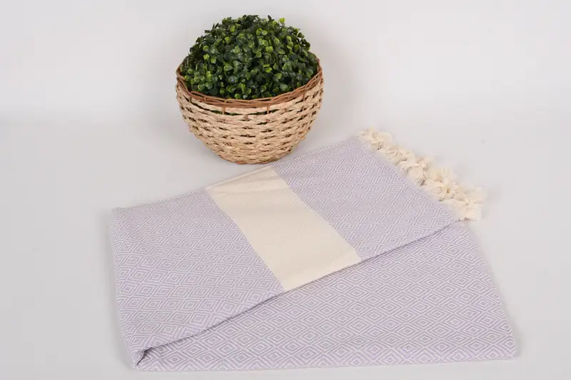 Wedding Gift Ideas, Absorbent towel, 70x40 Cotton Diamond Towel, Wedding Gift, Traditional Turkish peshtemal for hammam, Turkish hand towel - 5