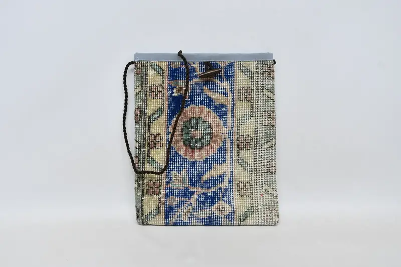 Ayarlanabilir Askılı Kilim Çanta, Yün Vintage Motifli Çapraz Çanta
