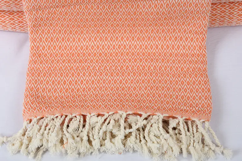 96x80 Cotton Diamond Towel, Decorative Blanket, Custom Wedding Gift From Bridesmaid, Home Gift, Bridal Shower Gift, Organic Throw, Monogram Blanket - 1