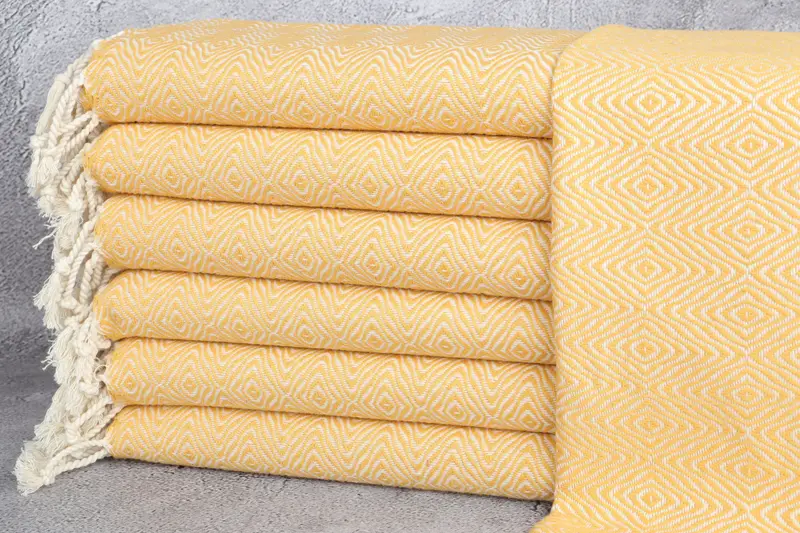 Organic Tea Towel, Best Wedding Gift, Monogrammed Hand Towel, Maid Of Honor Gift, 36x18 Cotton Zigzag Diamond Towel, Bathroom Towels, Wedding Gift - 1
