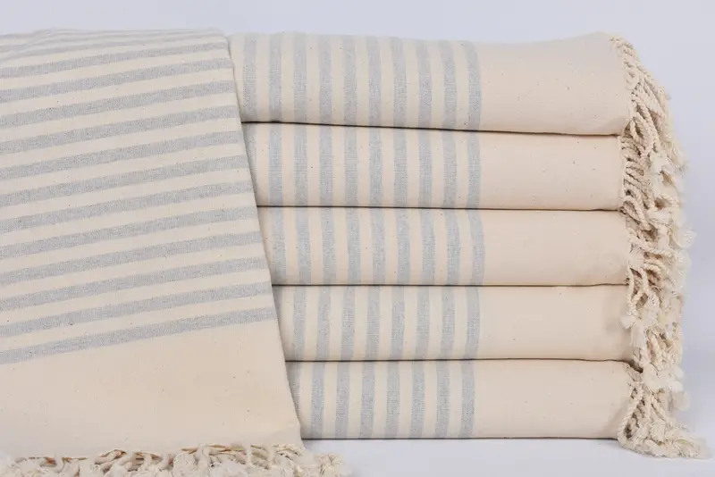 Bachelorette Personalized Gray Striped Turkish Bath Towel, 70x40 Inches