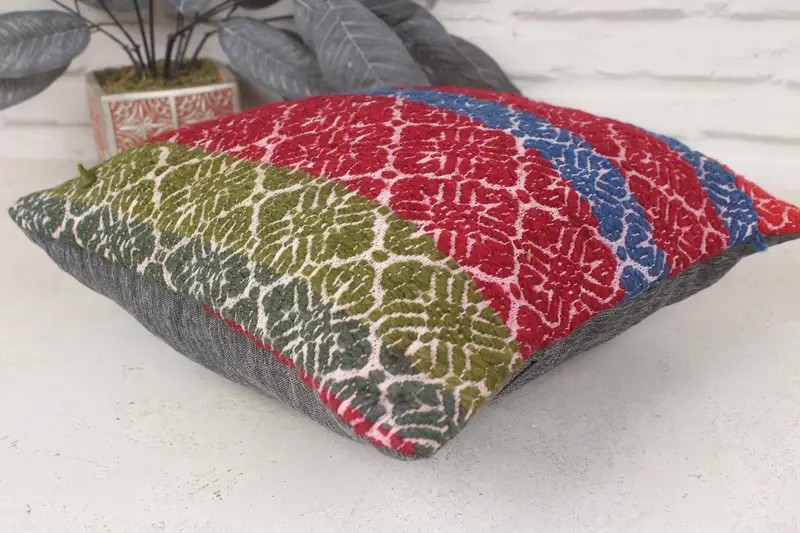 Authentic Pillow Cover, Natural Pillow Sham, Home Decor Pillow, Gift Pillow, Pillow, Pet Pillow Sham, Throw Kilim Pillow, 14x14 Red Pillow Case - 6