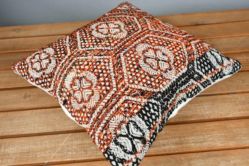 Gemütliches Wurfkissen, Kissen, 12x12 Orangenkissenschein, Innenarchitektin Kissen, Kissenschein, Kissen für Couch, Geschenkkissen - 2