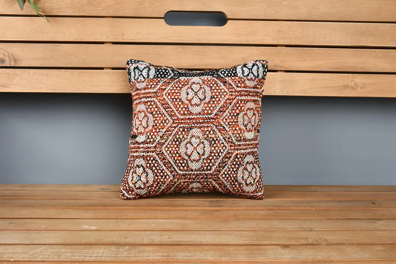 Gemütliches Wurfkissen, Kissen, 12x12 Orangenkissenschein, Innenarchitektin Kissen, Kissenschein, Kissen für Couch, Geschenkkissen - 6
