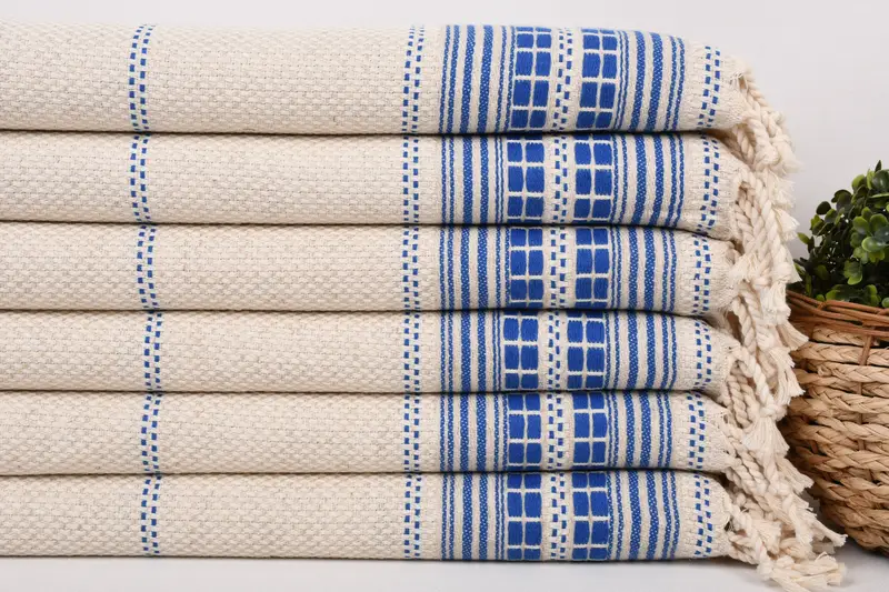 Boyfriend Gift, Wedding Gift, 40x20 Linen Striped Towel, Turkish Tea Towel, Organic Towel, Wedding Favors, Bachelor Bachelorette Party Favors - 2