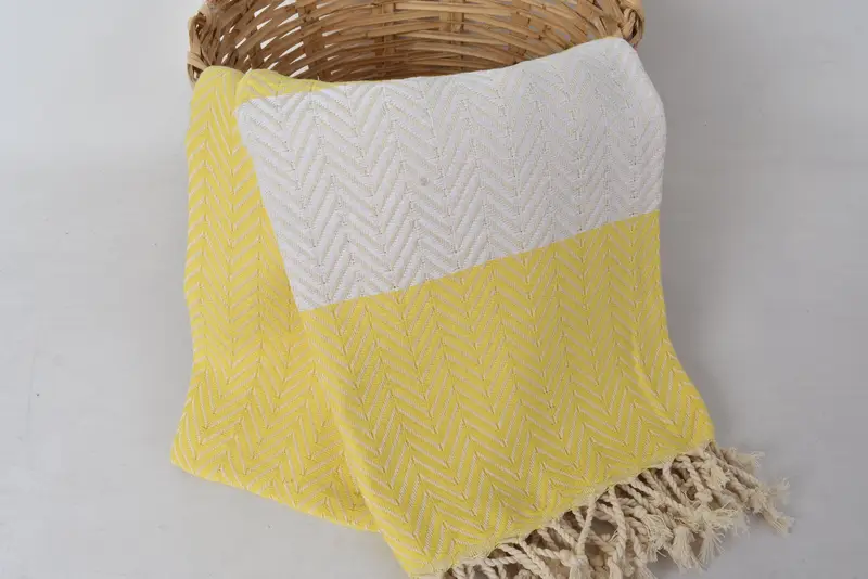Absorbent towel, Home Decor Gifts, Personalized Wedding Gift, Embroidered Beach Towel, Family Gift Basket, 70x40 Cotton Chevron Towel, Family Gift - 6