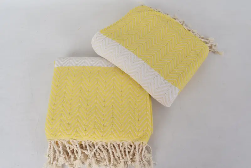 Absorbent towel, Home Decor Gifts, Personalized Wedding Gift, Embroidered Beach Towel, Family Gift Basket, 70x40 Cotton Chevron Towel, Family Gift - 7