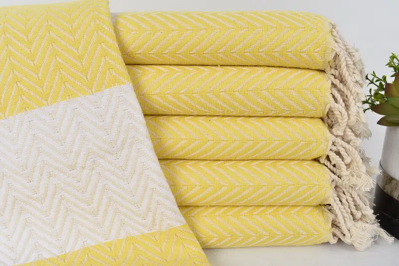 Absorbent towel, Home Decor Gifts, Personalized Wedding Gift, Embroidered Beach Towel, Family Gift Basket, 70x40 Cotton Chevron Towel, Family Gift - 1