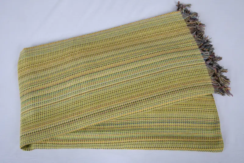 Woven Throw Blanket, Wedding Hand Made Gift, Boho Throw Blankets, Monogram Blanket, Gift For Mom, 100x80 Cotton Waffle Towel, Decorative Bedspread - 5