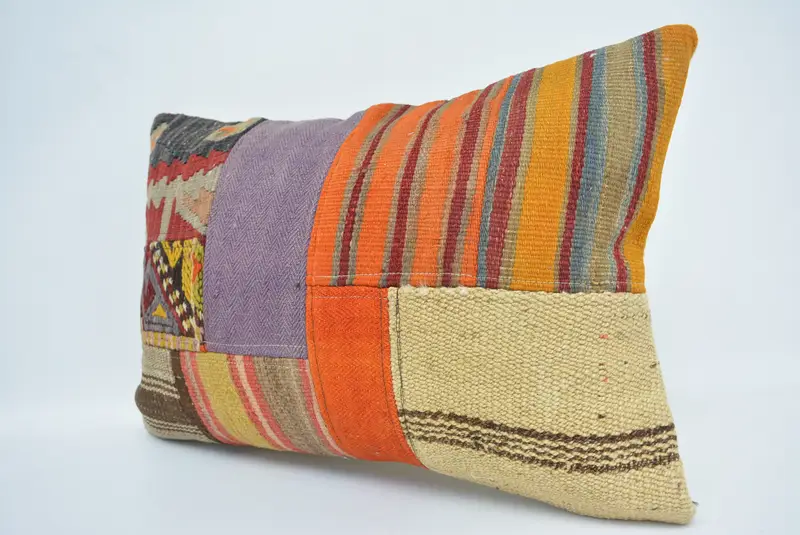 Pillow for Sofa, Gift Pillow, Pillow Cover, Decorative Pillow Cover, Authentic Pillow Case, Turkish Kilim Pillow, 16x24 Purple Cushion Case - 4