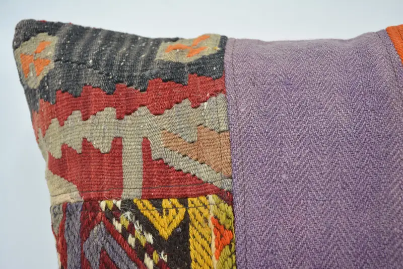 Pillow for Sofa, Gift Pillow, Pillow Cover, Decorative Pillow Cover, Authentic Pillow Case, Turkish Kilim Pillow, 16x24 Purple Cushion Case - 2