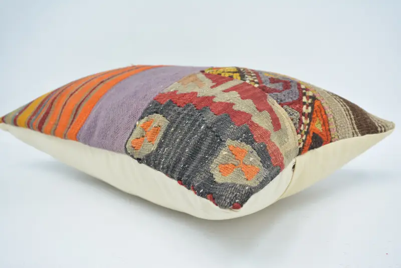 Pillow for Sofa, Gift Pillow, Pillow Cover, Decorative Pillow Cover, Authentic Pillow Case, Turkish Kilim Pillow, 16x24 Purple Cushion Case - 6
