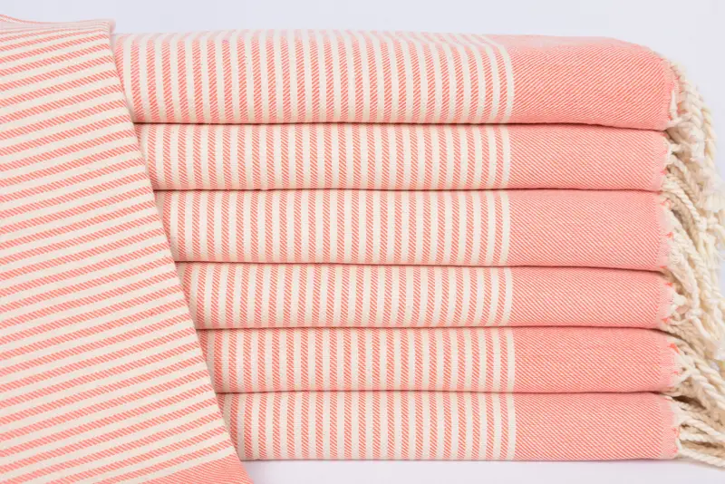 Personalized Bridesmaid Gift Towel, 40x24 Orange Striped Hand Towel