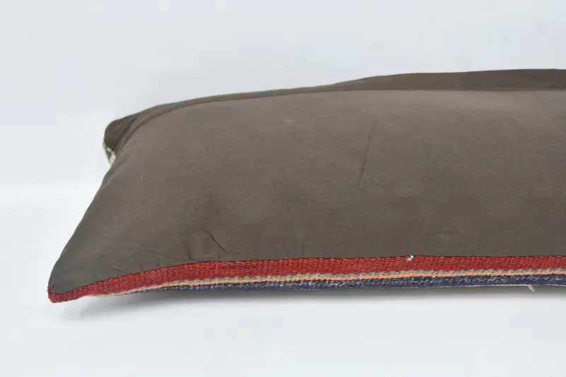 Vintage Kilim Pillow, Muted Cushion Cover, 12x36 Red Cushion, Home Decor Pillow, Pillow Sham, Vintage Pillow, Personalized Gift Pillow Pillow Sham - 6