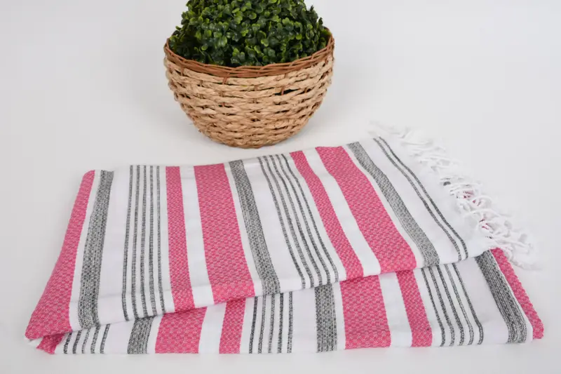 Turkish Towel Beach, Gym Towel, 70x40 Cotton Striped Towel, Scarf Towel, Housewarming Gift, Best Friend Christmas Gift, Turkish towel, Organic Towel - 4