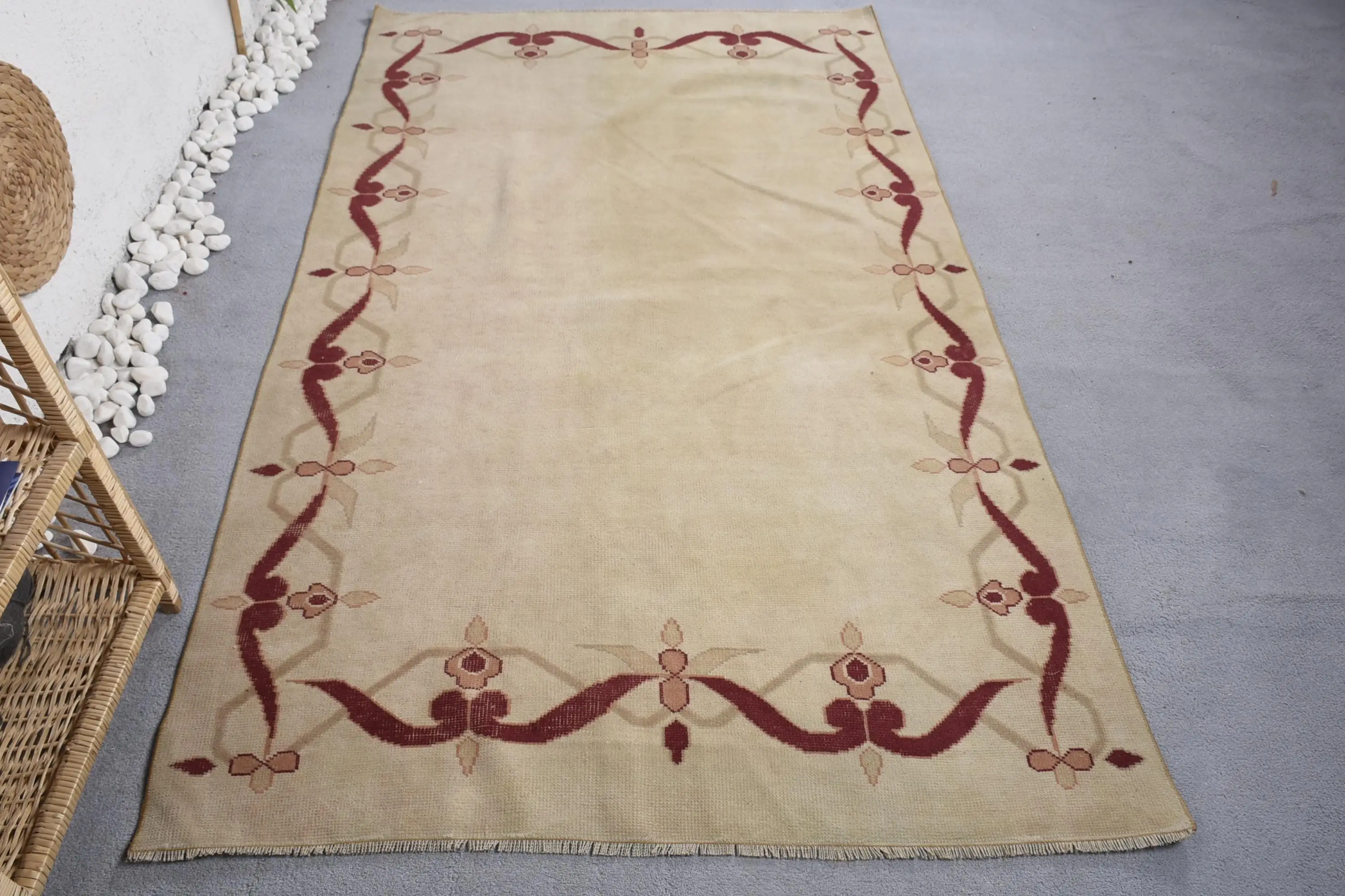 Elegant Bej & Mor Ombré Halı, 135x230 cm Şık Dekor - 1