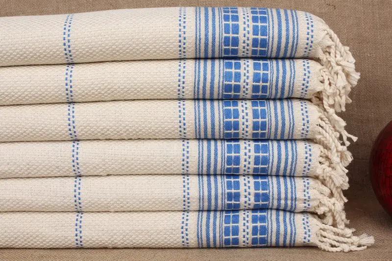 Geschirrtuch-Stickerei-Designs, Petrolblaues Geschirrtuch, 20 x 40 Zoll