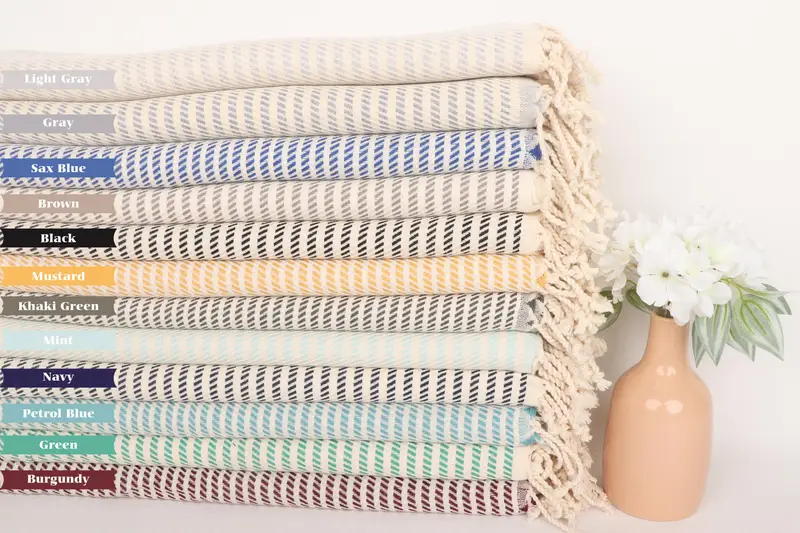 Turkish Hand Towel, Wedding Gift, Summer Gift, Wedding Favors, Decorative Towel, Spa Towel, Bathroom Towel, 36x18 Cotton Polka Dot Towel - 1