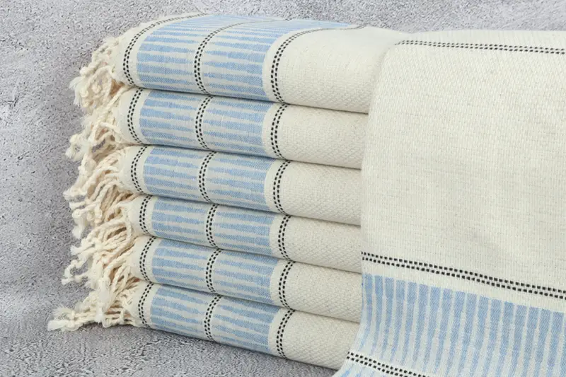 Spa Towel, Valentines Day Gift Idea, Bridesmaid Gift Towel, Housewarming Gift, Absorbent Turkish towel, Beach Size Towel, 70x40 Linen Striped Towel - 1