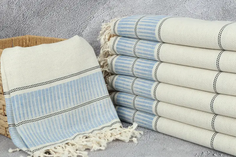 Spa Towel, Valentines Day Gift Idea, Bridesmaid Gift Towel, Housewarming Gift, Absorbent Turkish towel, Beach Size Towel, 70x40 Linen Striped Towel - 2