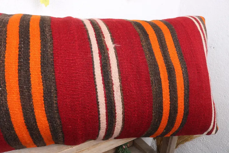 16x36 Red Cushion Cover, Gift Pillow, Kilim Rug Cushion Case, Pillow, Pattern Throw Pillow Case, Boho Pillow, Art Deco Pillow Sham, Kilim Pillow - 5