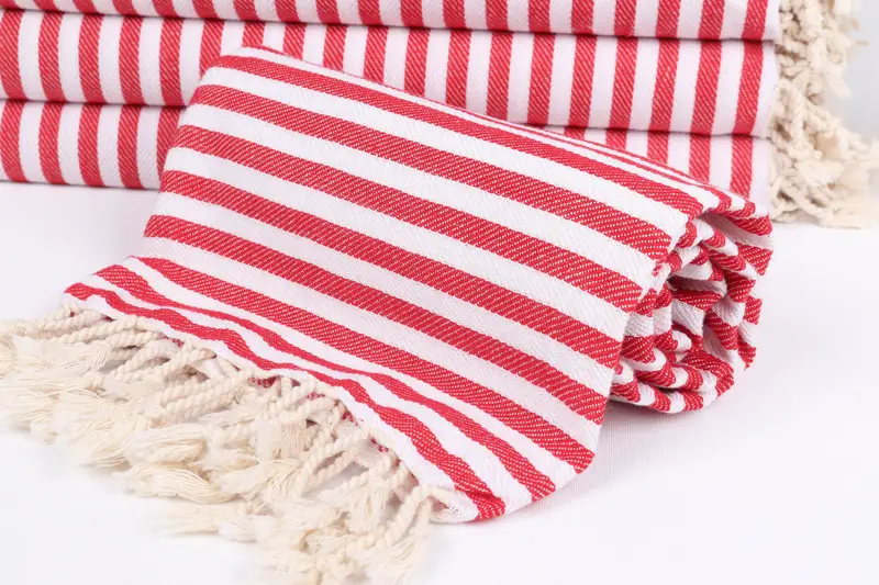 Cotton towel, Gifts For Him, 70x40 Cotton Striped Towel, Gift For Her, Best lightweight Turkish towel for travel USA, Boyfriend Christmas Gift - 4