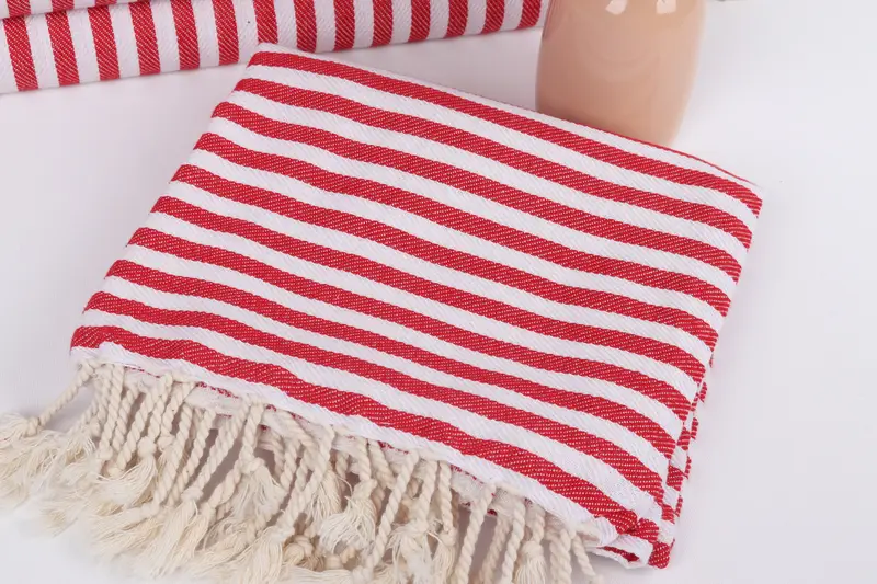 Cotton towel, Gifts For Him, 70x40 Cotton Striped Towel, Gift For Her, Best lightweight Turkish towel for travel USA, Boyfriend Christmas Gift - 5