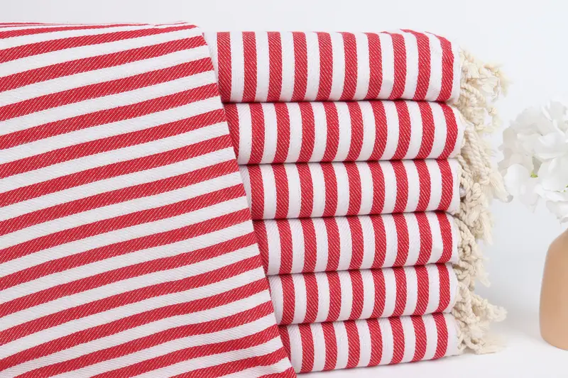 Cotton towel, Gifts For Him, 70x40 Cotton Striped Towel, Gift For Her, Best lightweight Turkish towel for travel USA, Boyfriend Christmas Gift - 1