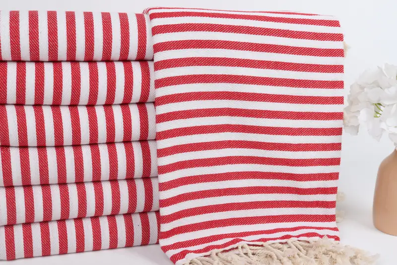 Cotton towel, Gifts For Him, 70x40 Cotton Striped Towel, Gift For Her, Best lightweight Turkish towel for travel USA, Boyfriend Christmas Gift - 2