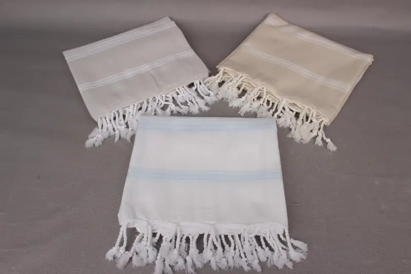 Best Wedding Gift, Embroidery Towel, 70x36 Cotton Striped Towel, Fouta towel, Lightweight towel, Wedding Gifts Towel, Wedding Towel, Gift For Mom - 4
