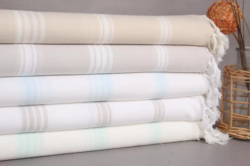 Best Wedding Gift, Embroidery Towel, 70x36 Cotton Striped Towel, Fouta towel, Lightweight towel, Wedding Gifts Towel, Wedding Towel, Gift For Mom - 2