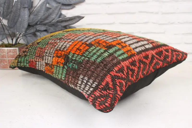 16x24 Yellow Pillow, Kilim Pillow Cover, Antique Pillows, Pillow for Sofa, Cotton Cushion Case, Ethnic Pillow Cover Cushion Case, Pillow Case - 6