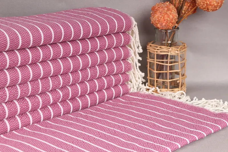 Personalized Turkish Towel Purple Cotton 40x71 Inches, Wedding Gift