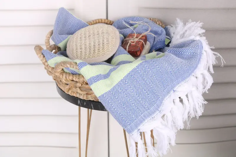 Friends Beach Towel, 64x40 Cotton Chevron Towel, Turkish Towel Beach, Best Friend Christmas Gift, Luxury towel, Unique Wedding Gift, Bath towel - 2