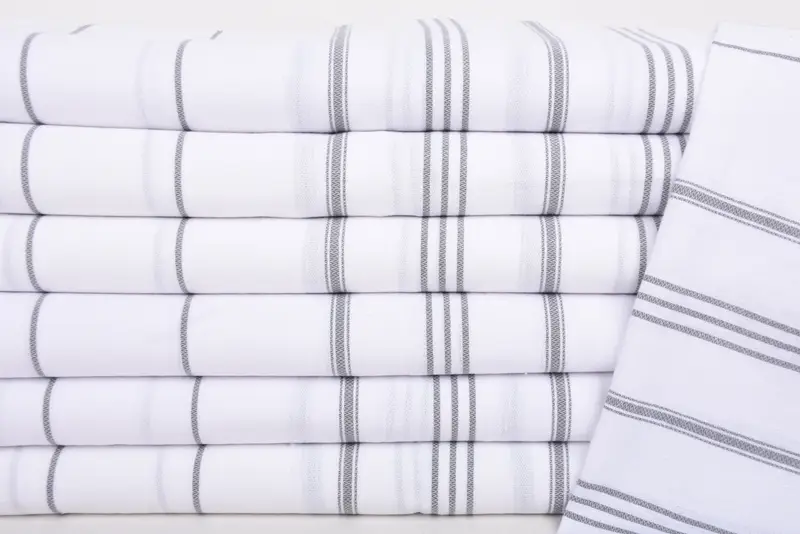 Personalized Kitchen Towel, Gift For Him, Home Gift, Wedding Favors, Beach Theme Wedding Gift, 40x24 Cotton Striped Towel, Personalized Dish Towel - 2