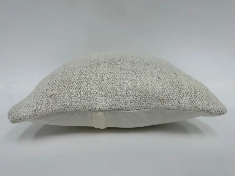 Square Throw Cushion, Interior Designer Pillow, Indoor Pillow Sham, Home Decor Pillow, Turkish Kilim Pillow, Cushion Cover, 16x16 White Pillow - 5