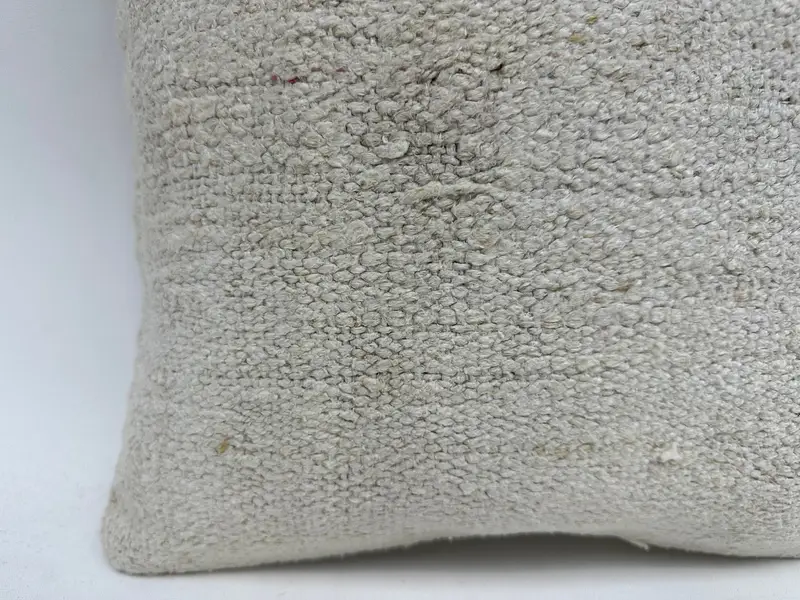 Square Throw Cushion, Interior Designer Pillow, Indoor Pillow Sham, Home Decor Pillow, Turkish Kilim Pillow, Cushion Cover, 16x16 White Pillow - 2