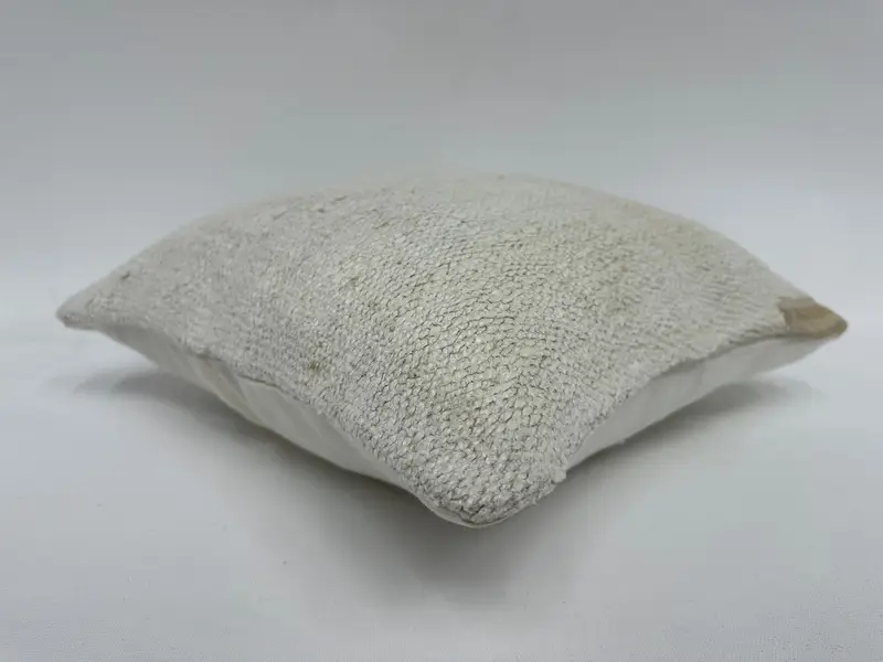 Square Throw Cushion, Interior Designer Pillow, Indoor Pillow Sham, Home Decor Pillow, Turkish Kilim Pillow, Cushion Cover, 16x16 White Pillow - 6