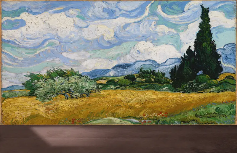 Elegant Van Gogh Nature Landscape Printed Wallpaper