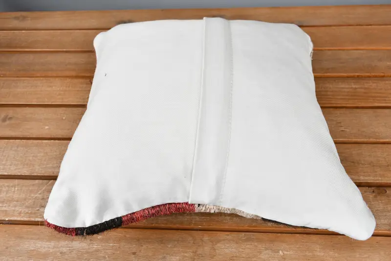Rustic Pillow Cover, Muted Pillow, 12x12 Red Cushion Case, Kilim Pillow, Pillow Case, Vintage Pillow, Vintage Kilim Pillow - 5