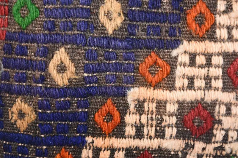 Vintage Kilim Throw Pillow, 14x14 Blue Pillow Cover, Ethnical Kilim Rug Pillow, Home Decor Pillow, Turkish Rugs Pillow, Pillow - 3