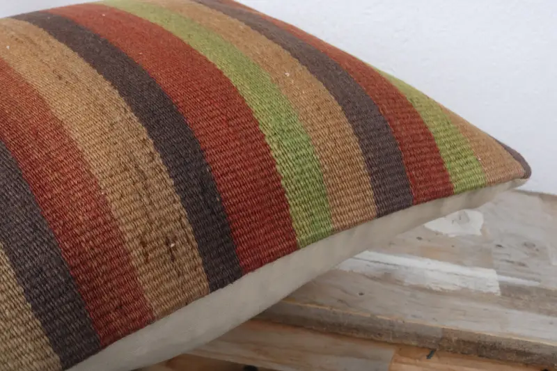 Cushion, Antique Pillows, Throw Kilim Pillow, 16x16 Red Cushion, Knitted Cushion Case, Handmade Kilim Cushion, Aztec Pillow Sham - 6
