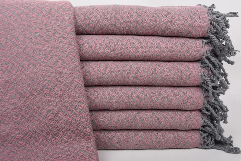 Personalized Pink Geometric Towel, Bachelorette Gift, Home Decor, 70x40 Inches