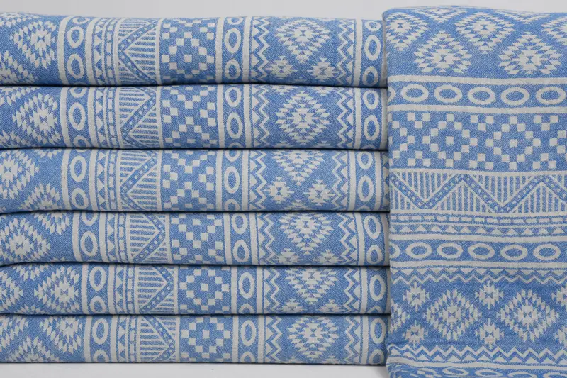68x36 Cotton Geometric Towel, Housewarming Gift, Home Gift, Turkish Towel Beach, Luxury Beach Towel, Absorbent Turkish towel, Guest Towel - 1