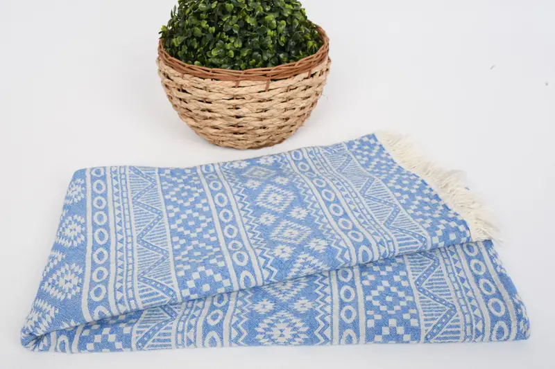 68x36 Cotton Geometric Towel, Housewarming Gift, Home Gift, Turkish Towel Beach, Luxury Beach Towel, Absorbent Turkish towel, Guest Towel - 4
