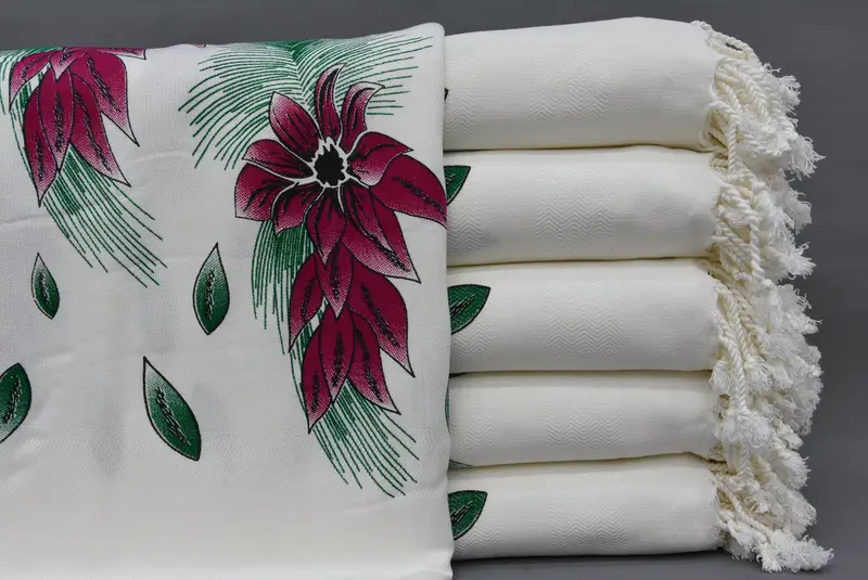 Monogram Beach Towel, Wedding Gift, Bachelor Gifts, Bachelor Towel, Embroidery Towel, Personalized Gift For Him, 70x40 Cotton Floral Patterned Towel - 4