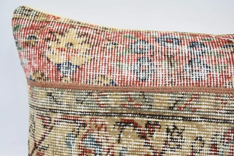 Bright Pillow, Vintage Pillow, Indoor Pillow Sham, Cushion Cover, Handmade Kilim Cushion, Aztec Pillow Sham, Gift Pillow, 16x36 Beige Pillow Sham - 2