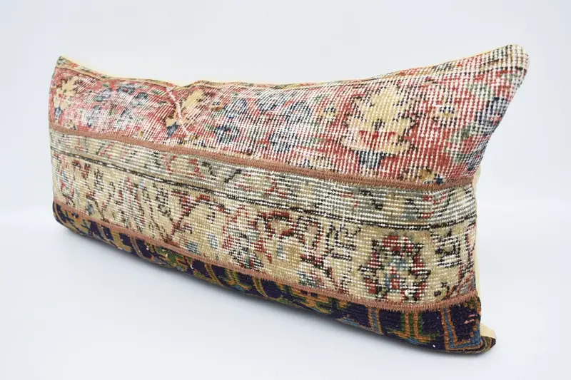 Bright Pillow, Vintage Pillow, Indoor Pillow Sham, Cushion Cover, Handmade Kilim Cushion, Aztec Pillow Sham, Gift Pillow, 16x36 Beige Pillow Sham - 4