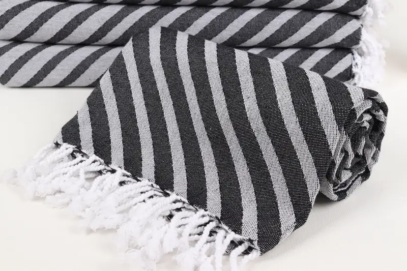 Personalized Turkish Towel, Absorbent towel, 70x40 Cotton Striped Towel, Turkish beach towel, Girls Weekend Getaways Ideas, Embroidery Towels - 4