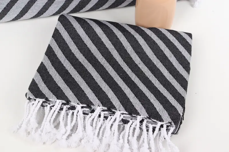 Personalized Turkish Towel, Absorbent towel, 70x40 Cotton Striped Towel, Turkish beach towel, Girls Weekend Getaways Ideas, Embroidery Towels - 5
